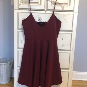 Maroon skater dress